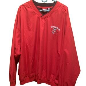 Wisconsin Badgers Windbreaker Pullover Jacket 2XL White Bear Embroidered Logo